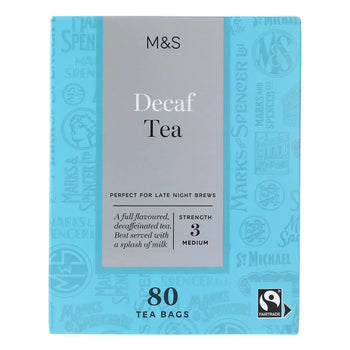 M&S Fairtrade Bolsas de té descafeinadas 80 por paquete