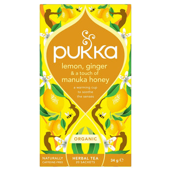 Pukka Organic Lemon, Ginger & Manuka Honey Tea 20 per pack