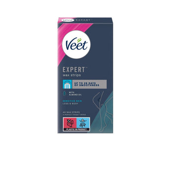 Veet Expert Wax Strips Pierras sensibles 40 por paquete