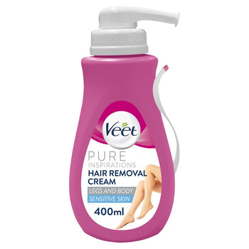 Veet Pure Inspirations Camino y piernas de la crema para el cabello para la piel sensible 400ml