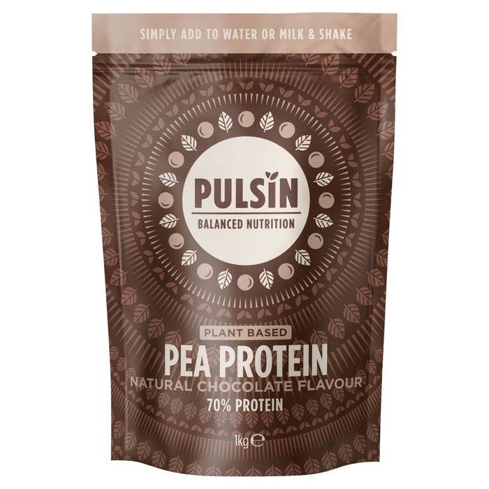 Pulsin Natural Chocolate Flavour Vegan Pea Protéine Powner 1kg