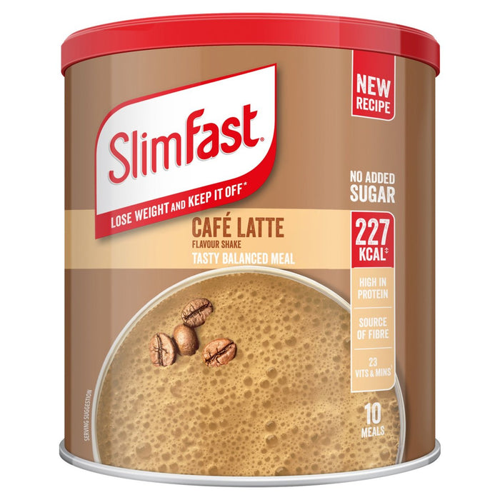 Slimfast Cafe Latte Mahlzeit Shake Pulver 10 Mahlzeiten 365g