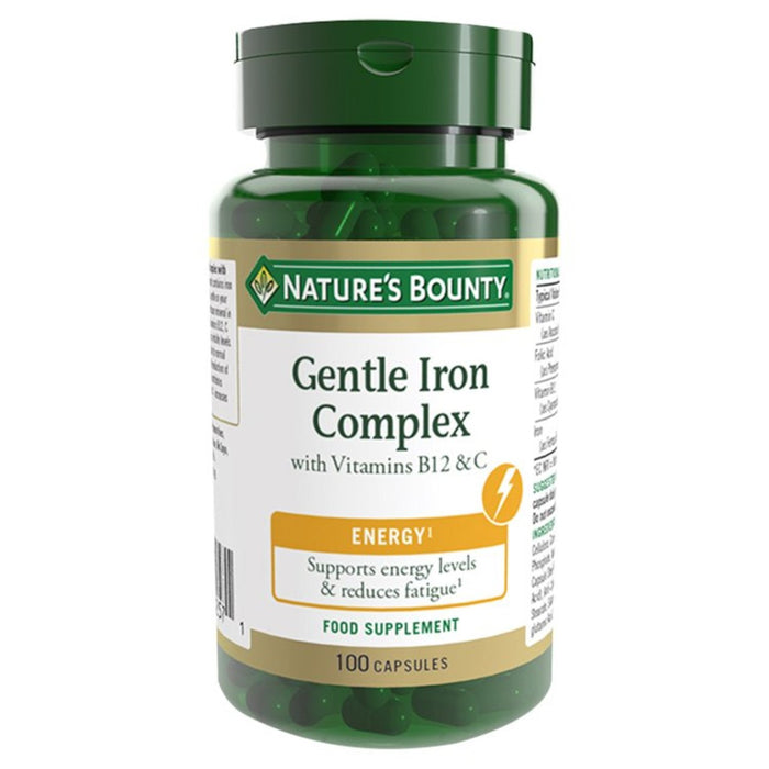 Nature's Bounty Gentle Iron Complex with Vitamin B12 & C Capsules 100 per pack