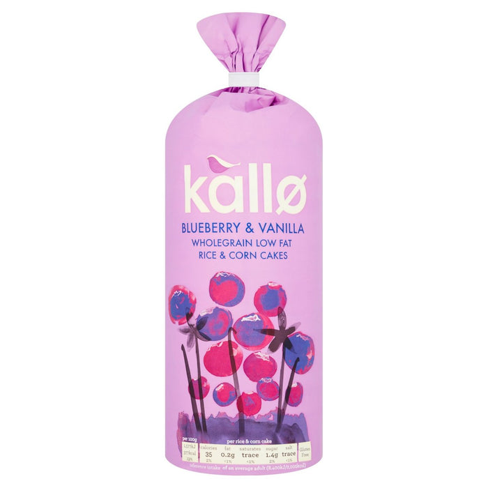 Kallo Blueberry & Vanille -Reis & Corn Cakes 120g