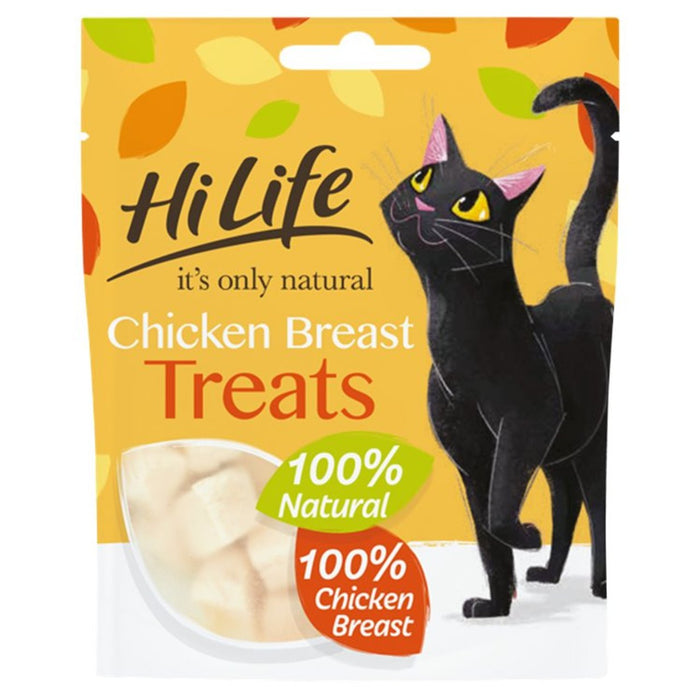 Hilife c'est seulement un chat de poitrine de poulet naturel traite 10g