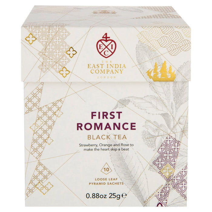 The East India Company First Romance Black Tea Pyramid Bolss 10 por paquete