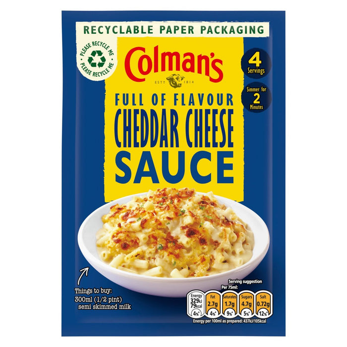 Colmans Cheddar -Käse -Sauce Mix 40G