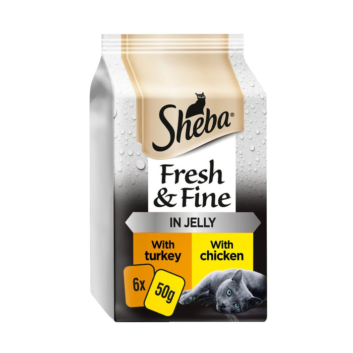 Sheba Fresh & Fine Cat Beutel Geflügelkollektion in Gelee 6 x 50g