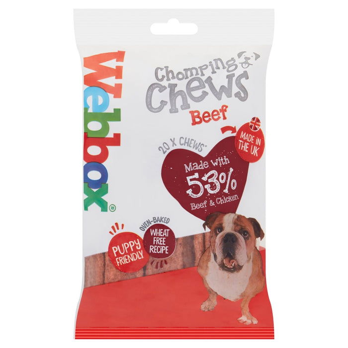 Webbox Beef Chomping Chews Dog Treat 20 per pack