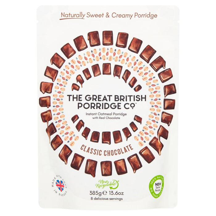Der Great British Porridge Co Classic Chocolate Porridge 385g